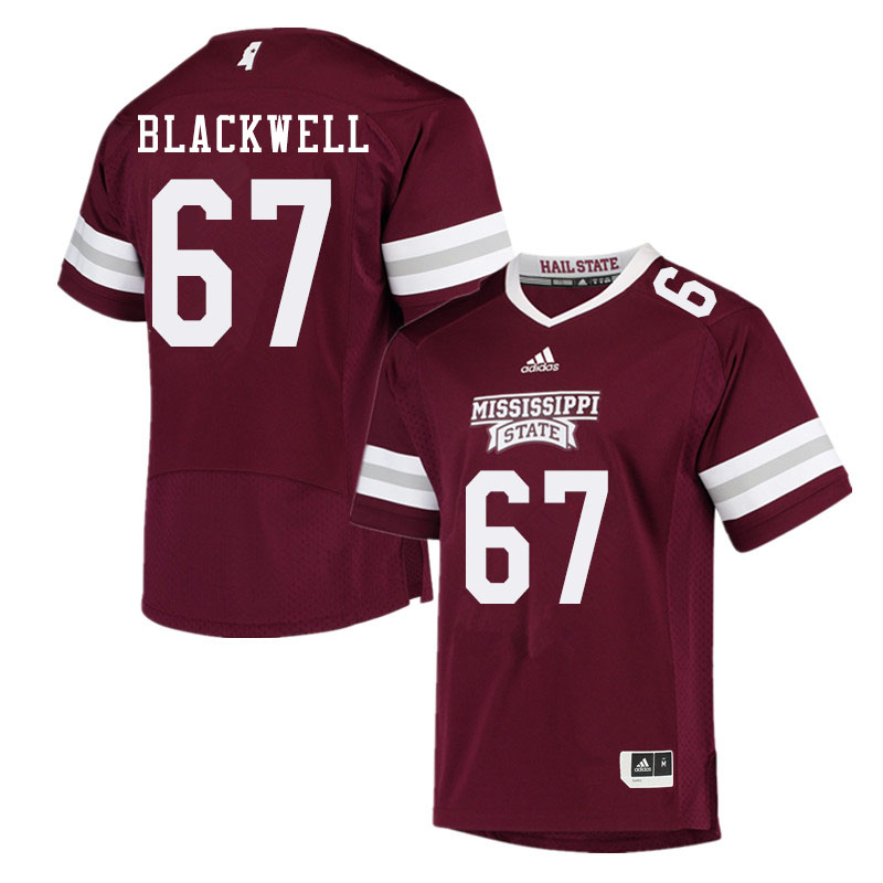 Men #67 Paul Blackwell Mississippi State Bulldogs College Football Jerseys Sale-Maroon